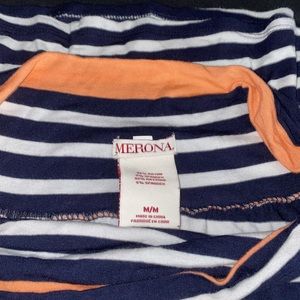 MERONA, MEDIUM, MAXI SKIRT, BLUE/WHITE/ORANGE
